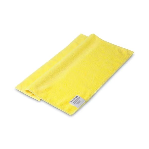 Microfiber Cleaning Cloths, 16 x 16, Yellow, PK24, Boardwalk, Mfr#: 2164039