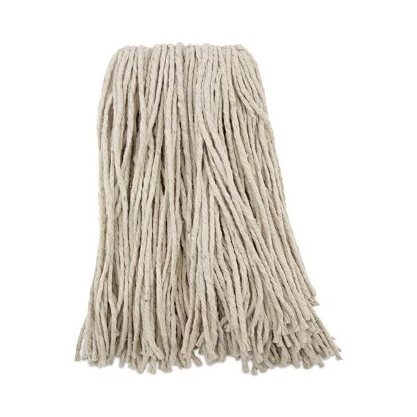 Cut-End Wet Mop, White, Cotton, PK12, 216C, Unisan, Mfr#: 216C