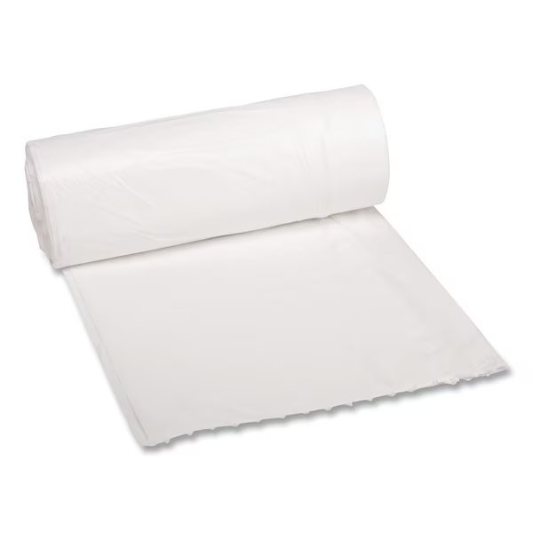 10 gal Trash Bags, 39 in x 23 in, 0.4 mil, White, 500 PK, Boardwalk, Mfr#: H4823LWKR01