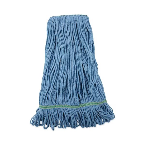 1 in Looped-End Wet Mop, Blue, Cotton/Synthetic, PK12, BWK502BLNBCT, Boardwalk, Mfr#: BWK502BLNBCT