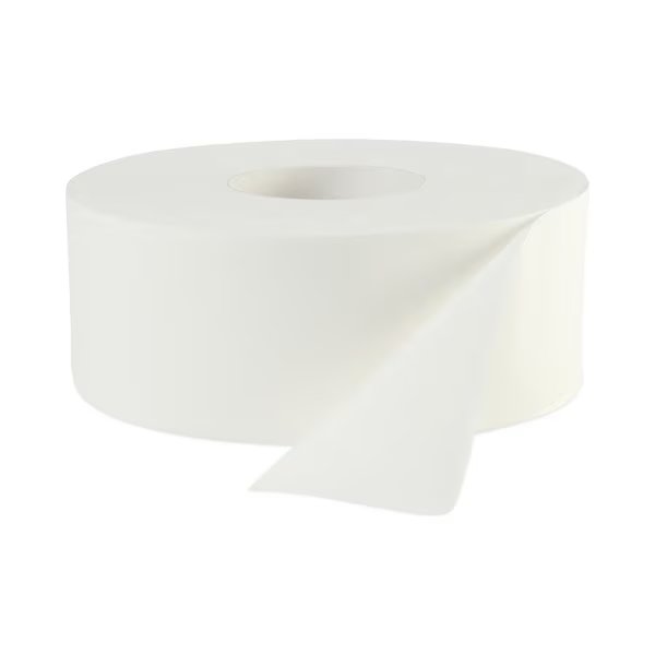 JRT Bath Tissue, Jumbo, Septic Safe, 2-Ply, White, 3.5" x 1000ft, PK12, Boardwalk, Mfr#: 6100B