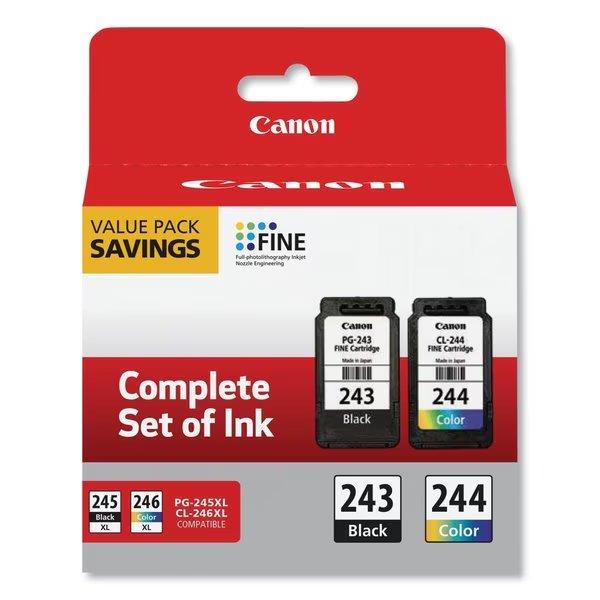 Ink 1287C006 (CL-244; PG-243BK), Black/Color, Canon, Mfr#: 1287C006