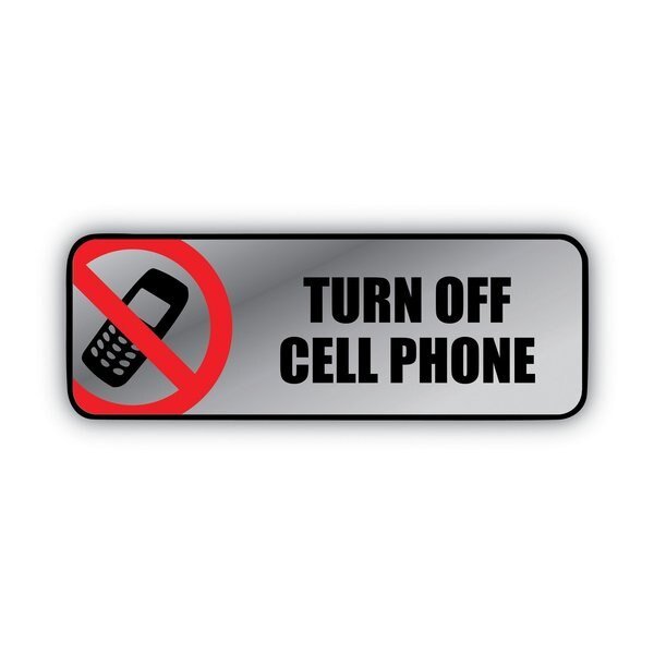 Turn Off Cell Phone, 3" W x 9" H, Cosco, Mfr#: 098211