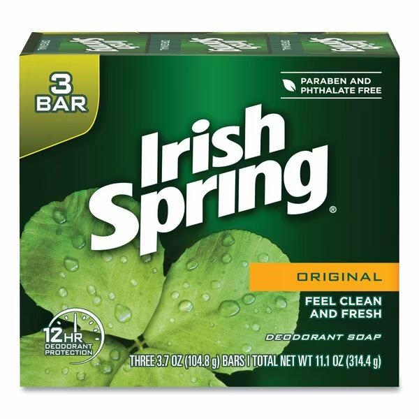 Bar Soap, Clean Fresh Scent, 3.75oz, PK54, Irish Spring, Mfr#: 14177