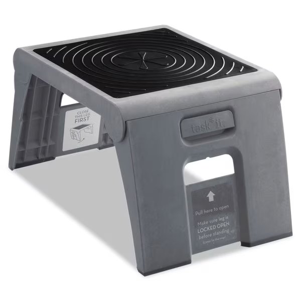 1 Step, Folding Step Stool, Gray, Cramer, Mfr#: 50051PK-82