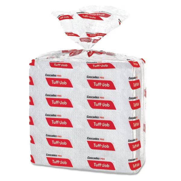Tuff-Job Single Fold Paper Towels, 1 Ply, 1 Sheets, White, 18 PK, Cascades Pro, Mfr#: W620
