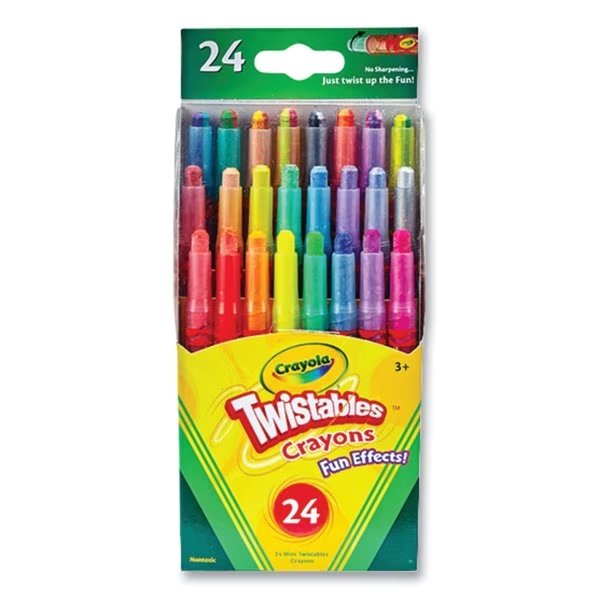 Twistables Mini Crayons, 24 Assorted Colors, Crayola, Mfr#: 52-9824