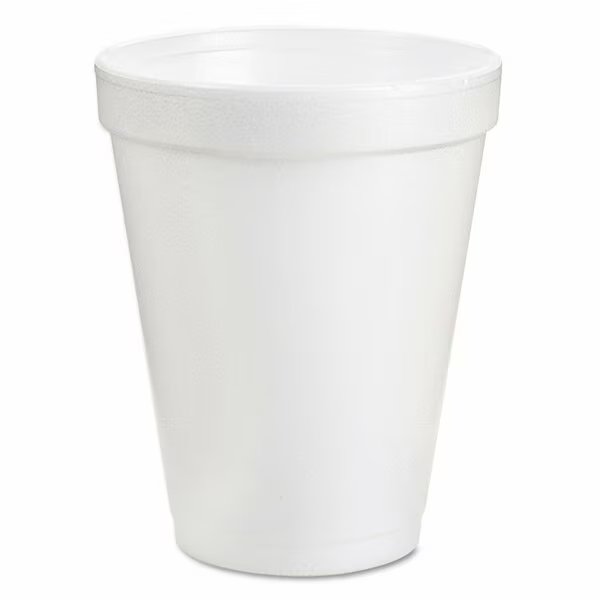 Foam Drink Cups, 6oz, White, PK1000 PK, Dart, Mfr#: 6J6