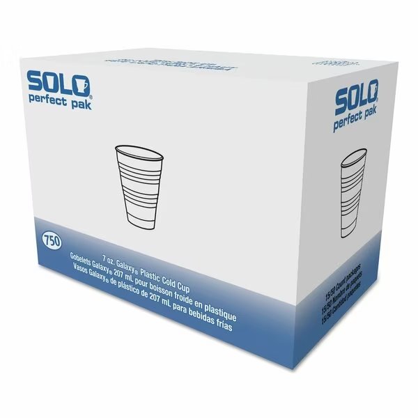 Conex Galaxy Polystyrene Plastic Cold Cups, 7 oz, Clear, PK100, Dart, Mfr#: Y7