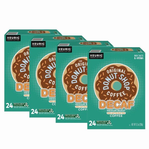 Decaf Coffee K-Cup Pods, PK96 PK, The Original Donut Shop, Mfr#: DIE7401