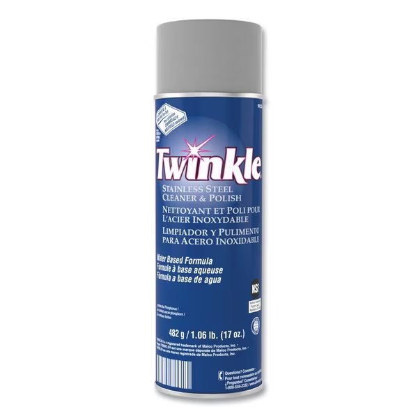 Stainless Steel Cleaner & Polish, 17oz Aerosol, Twinkle, Mfr#: 991224