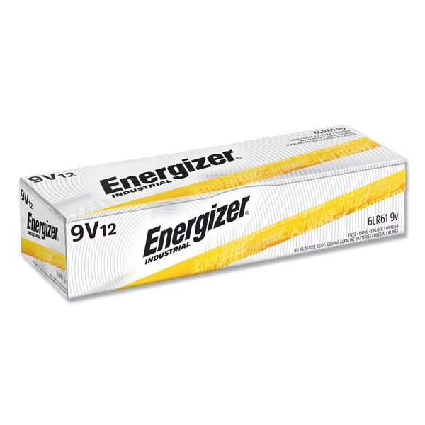 Industrial Alkaline 9V Batteries, PK12 PK, Energizer, Mfr#: EN22