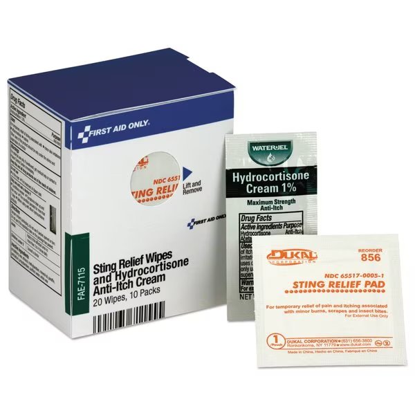 Refill for SmartCompliance Cabinet, 20 Sting Relief, 10 Hydrocortisone, First Aid Only, Mfr#: FAE-7115