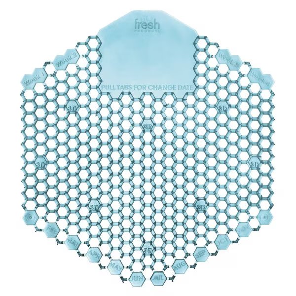 Wave 3D Urinal Deodorizer Screen, Blue, Ocean Mist Fragrance, PK10, Fresh Products, Mfr#: 3WDSF010I060M08