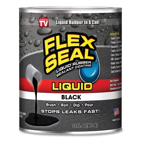 Liquid Rubber, 32 oz Can, Black, Flex Seal, Mfr#: LFSBLKR32