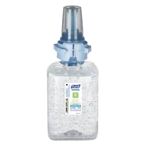 Green Certified Advanced Refreshing Gel Hand Sanitizer, For ADX-7, 700 mL, Fragrance-Free, PK4 PK, Purell, Mfr#: 8703-04