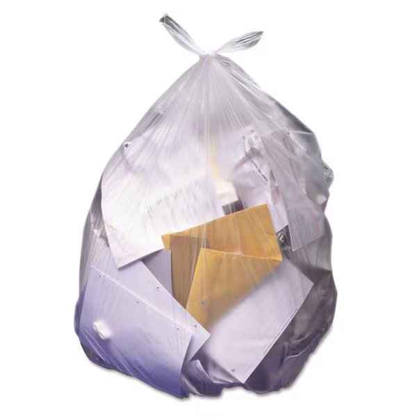45 gal Trash Bags, 40 in x 48 in, Heavy-Duty, 14 microns, Natural, 250 PK, Heritage, Mfr#: Z8048HN R02