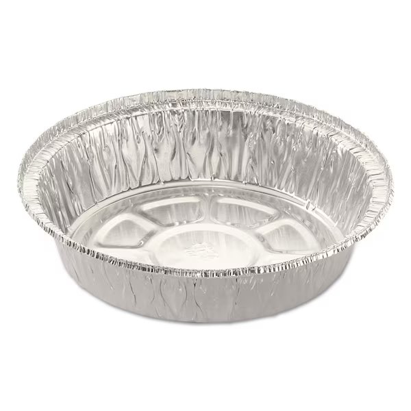Round Aluminum Container, 24 oz, 7in. Diameter, Silver, 500PK, Hfa, Mfr#: HFA 204700
