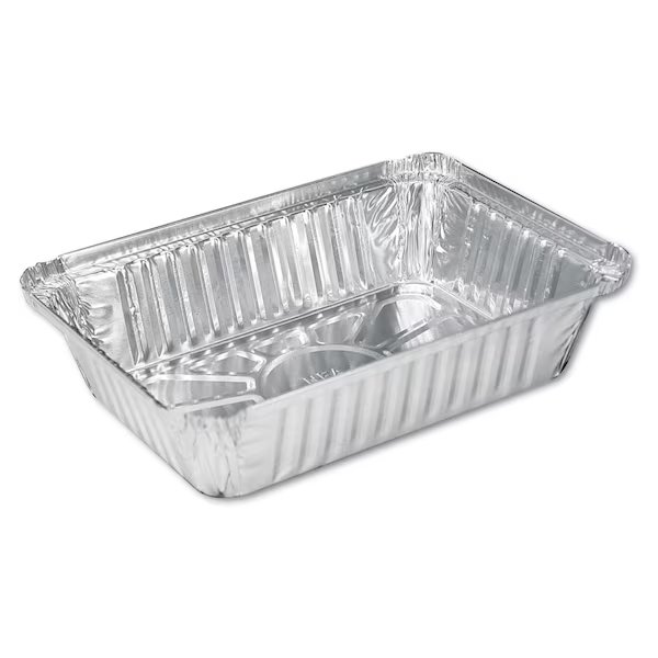 Aluminum Oblong Pan, 2.25 lb Capacity, 5.94 x 8.44 x 1.81, Silver, 500PK, Hfa, Mfr#: 206230