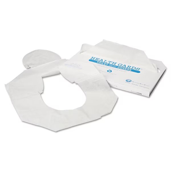 Health Gards Toilet Seat Covers, Half-Fold, White, PK1000, Hospeco, Mfr#: HG-1000