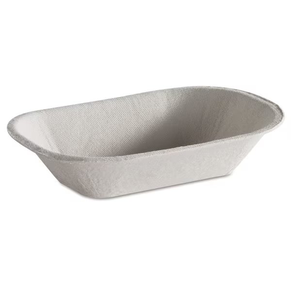 Savaday Molded Fiber Food Tray, Beige, 6x4, PK1000, Chinet, Mfr#: 10408