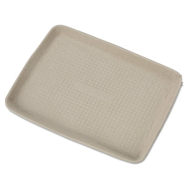 StrongHolder Molded Fiber Food Trays, 1-Comp, 9 x 12 x 1, Beige, PK250 PK, Chinet, Mfr#: 20815