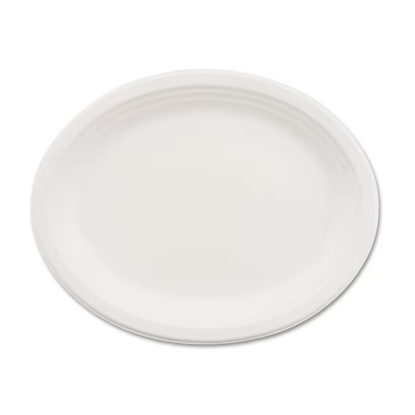 Classic Paper Dinnerware, Oval Platter, 9 3/4 x 12 1/2, White, PK500, Chinet, Mfr#: 21257