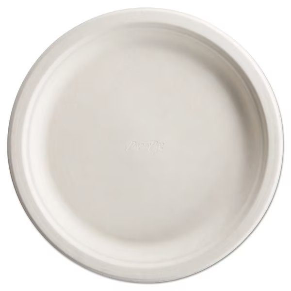 PaperPro Naturals Fiber Dinnerware, Plate, 10 1/2" Round Natural PK500, Chinet, Mfr#: 25776