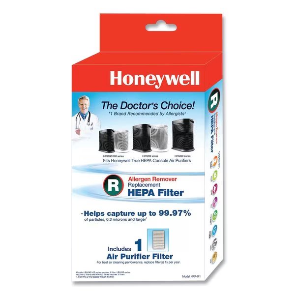 True HEPA Air Purifier Replacement Filter, 6.75 x 10.32, Honeywell, Mfr#: HRF-R1
