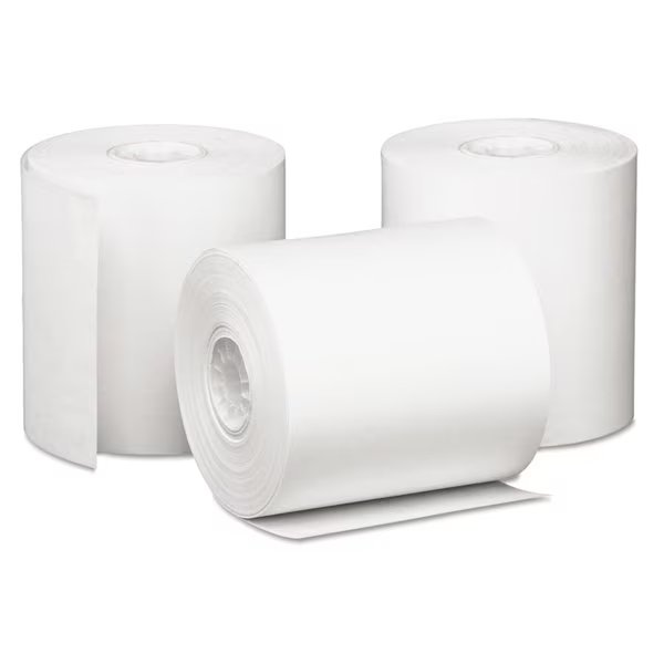 Impact Bond Paper Rolls, 3 x 85 ft, White, PK50, Iconex, Mfr#: 09228