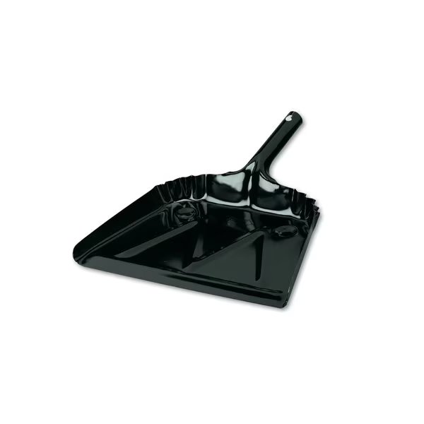 Heavy-Duty Commercial Dust Pan, 16w x 15 1/2d, 20-Gauge Steel, Black, Impact Products, Mfr#: IMP 4216