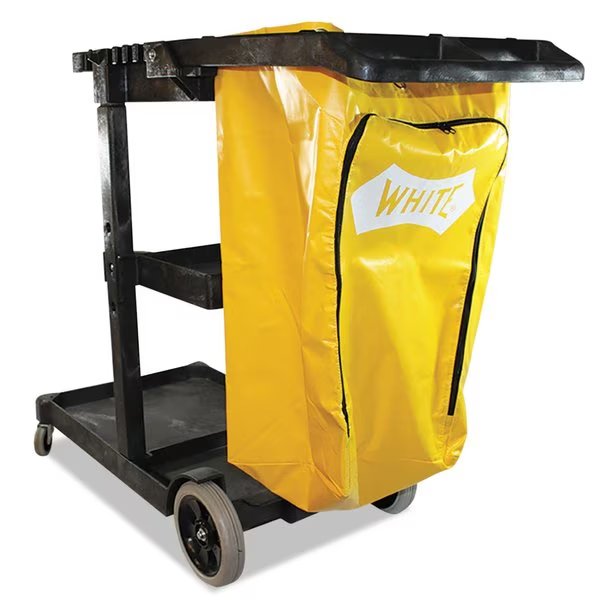 Janitorial Cart, Three-Shelves, 20-1/2w x 48d x 38h, Blue, Impact Products, Mfr#: IMP 6850