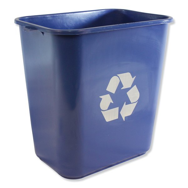 Rectangular Trash Can, Silver Vein/Silver Vein, Impact Products, Mfr#: IMP 7702 BLU-R