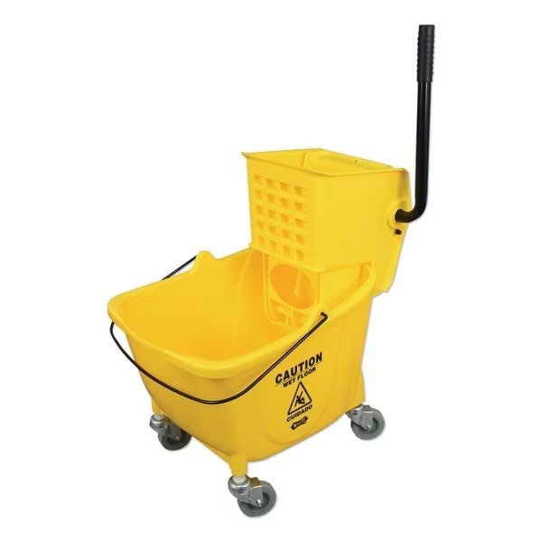 32 oz Side Press Mop Bucket and Wringer Combination, Yellow, Plastic, Impact Products, Mfr#: IMP 7Y/2636-3Y