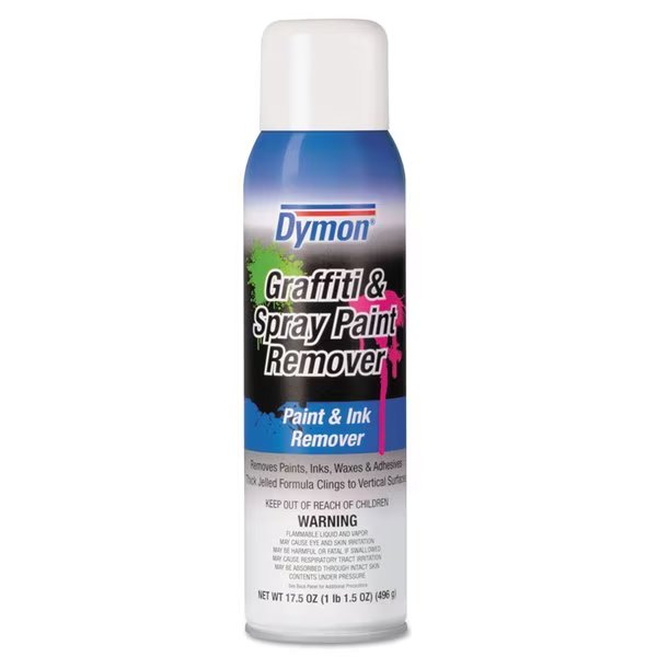Graffiti/Paint Remover, Jelled Formula, 17.5oz Aerosol, PK12, Dymon, Mfr#: 07820