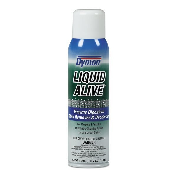 LIQUID ALIVE Carpet Cleaner/Deodorizer, 20oz, Aerosol, PK12, Dymon, Mfr#: 33420