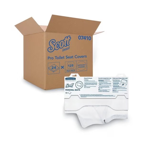 Personal Seats Sanitary Toilet Seat Covers, 15" x 18", PK3000, Scott, Mfr#: 07140