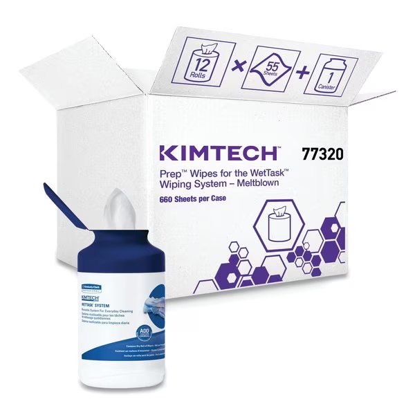 Towels & Wipes, Roll, Unscented, White, 12 PK, Kimtech, Mfr#: 7732005
