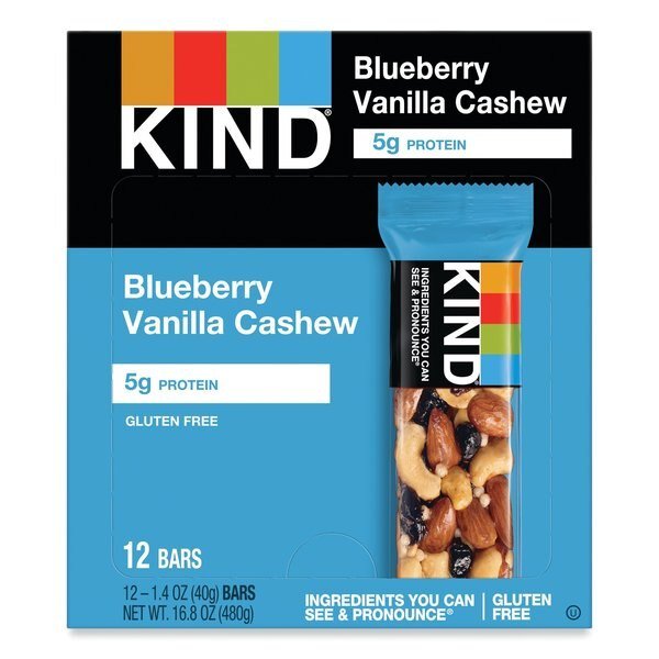 Fruit and Nut Bars, Blueberry Vani, PK12, Kind, Mfr#: 18039