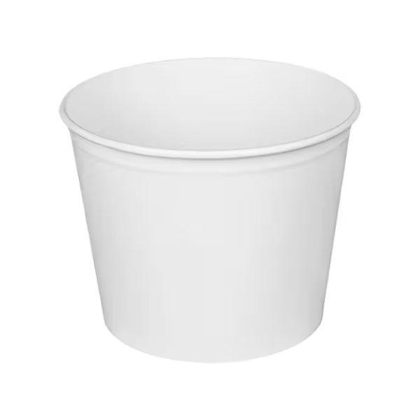 Food Bucket, 85 oz, 7.36in. Dia x 6in.h, White, Paper, 180PK, Karat, Mfr#: C-FB85W
