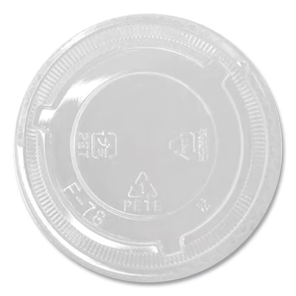 PET Lids, Fits 8 oz to 10 oz Cold Cups, No Hole Flat Lid, Clear, 1000PK, Karat, Mfr#: C-KC78TS-NH