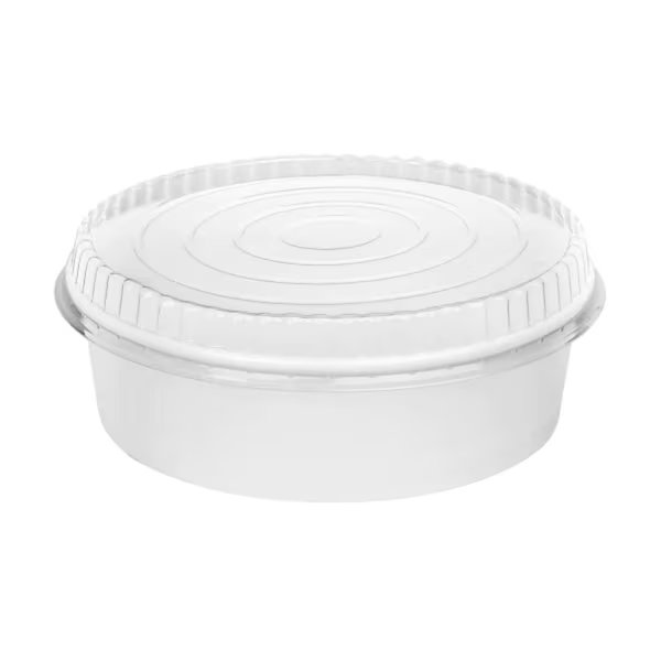 Plastic Lid for Food Bucket, Clear, Plastic, 270PK, Karat, Mfr#: FP-PSBL203-OPS