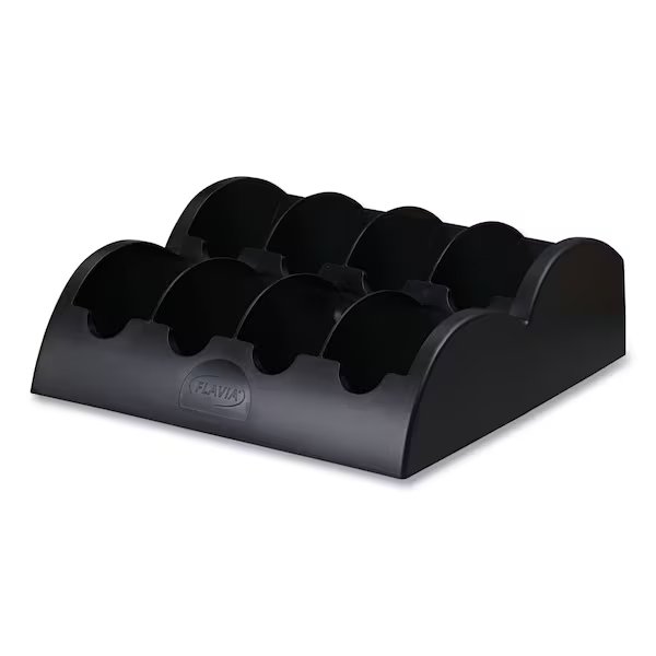 Small Merchandiser, 8 Compartments, 13.6 x 13 x 4.4, Black, Flavia, Mfr#: 25200000