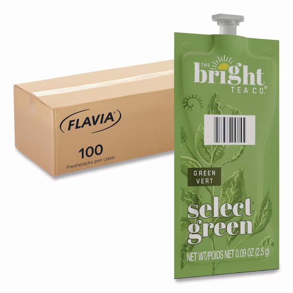 The Bright Tea Co. Select Green Tea Freshpack, Select Green, 0.09 oz Pouch, 100PK, Flavia, Mfr#: 48028