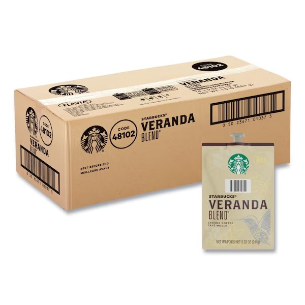 Starbucks Veranda Blend Coffee Freshpack, Veranda Blend, 0.32 oz Pouch, 76PK, Flavia, Mfr#: 48102