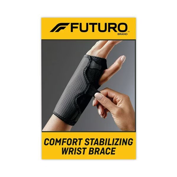 Adjustable Reversible Splint Wrist Brace, Fits Wrists 5.5-8.5in, Black, Futuro, Mfr#: 10770EN