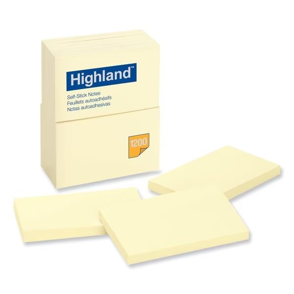 Note, Highland, 3"X5", Yellow, PK12, 3M, Mfr#: 6559YW