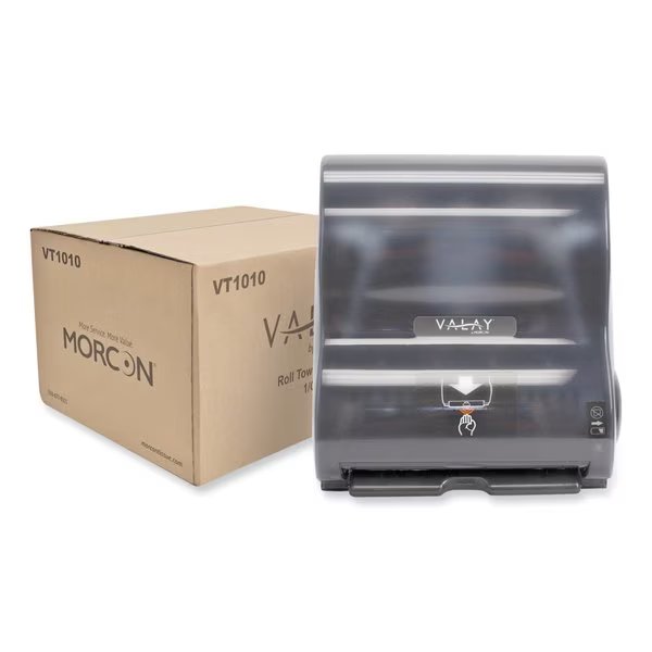 Valay Hardwound Towel Dispenser, 13 1/4 x 14 1/4 x 9, Black, Morcon Paper, Mfr#: VT1010
