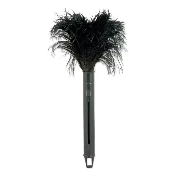 Pop Top Feather Duster, Ostrich, 9" to 14" Handle, Black, Odell, Mfr#: DOF-RET14/UNS91