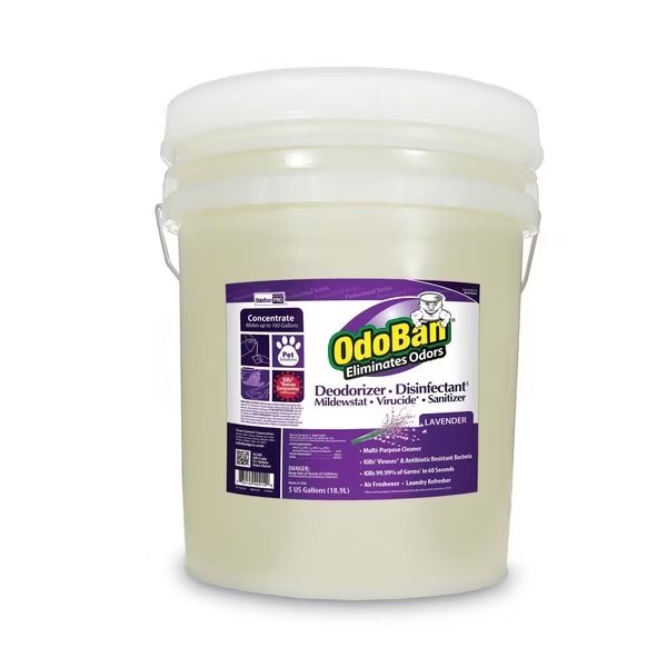 Concentrated Odor Eliminator/Disinfectant, Lavender Scent, 5 gal Pail, Odoban, Mfr#: CCC 911162-5G